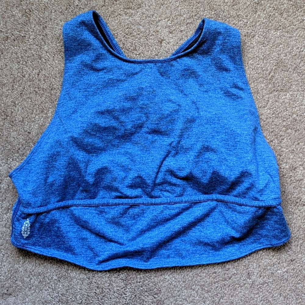 FP movement blue crop top
